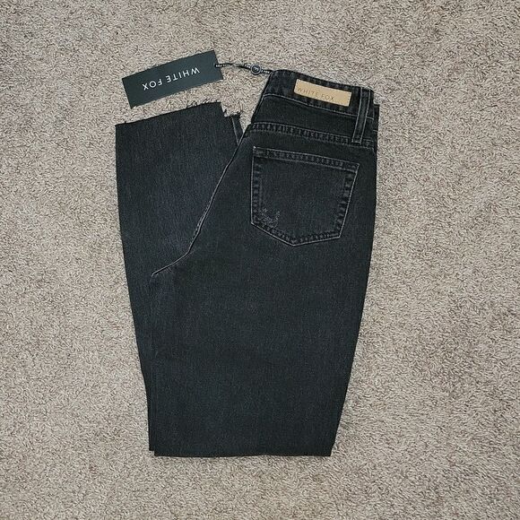 NWT White Fox Boutique Love Stoned Vintage Black Boyfriend Jeans Size XS US 2 - Picture 7 of 9